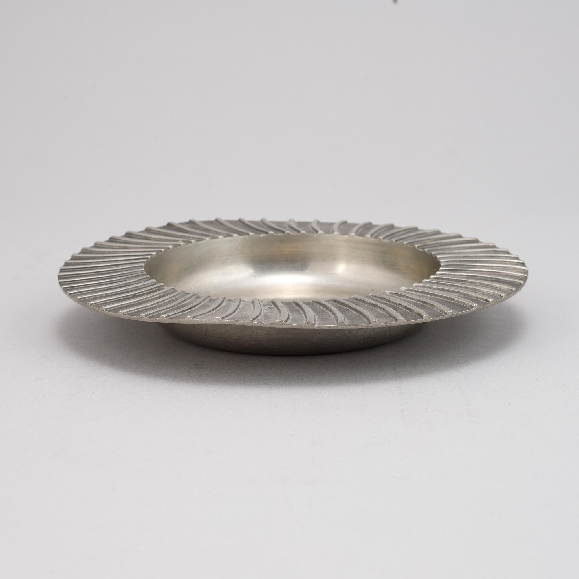 Estrid Ericson, a pewter dish for Firma Svenskt Tenn, Stockholm 1951.