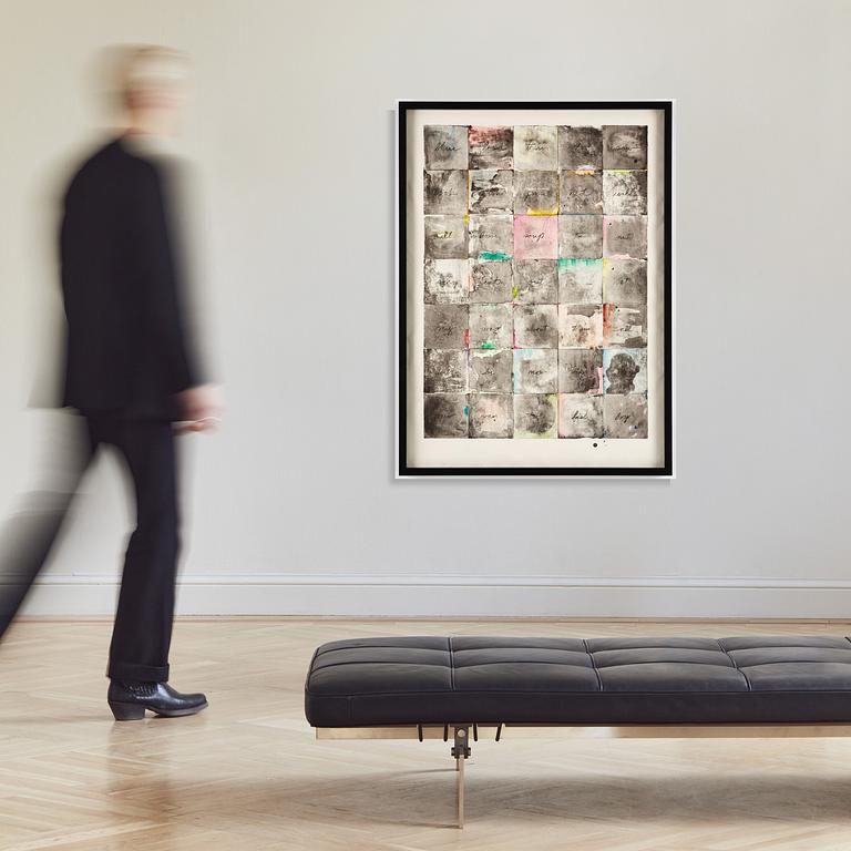 Jim Dine, "Wall chart II" .