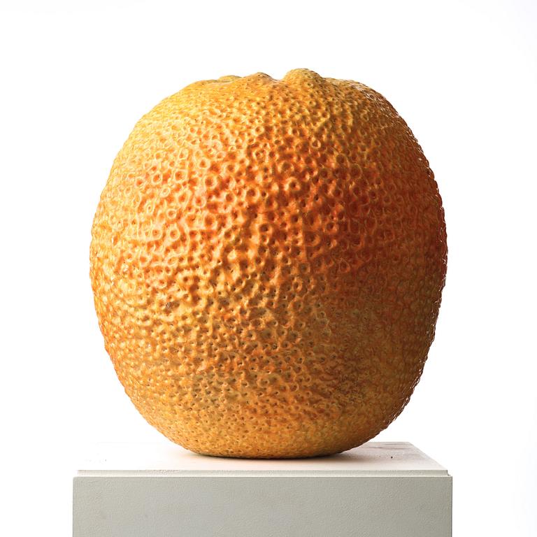 Hans Hedberg, a faience sculpture of a bitter orange, Biot, France.