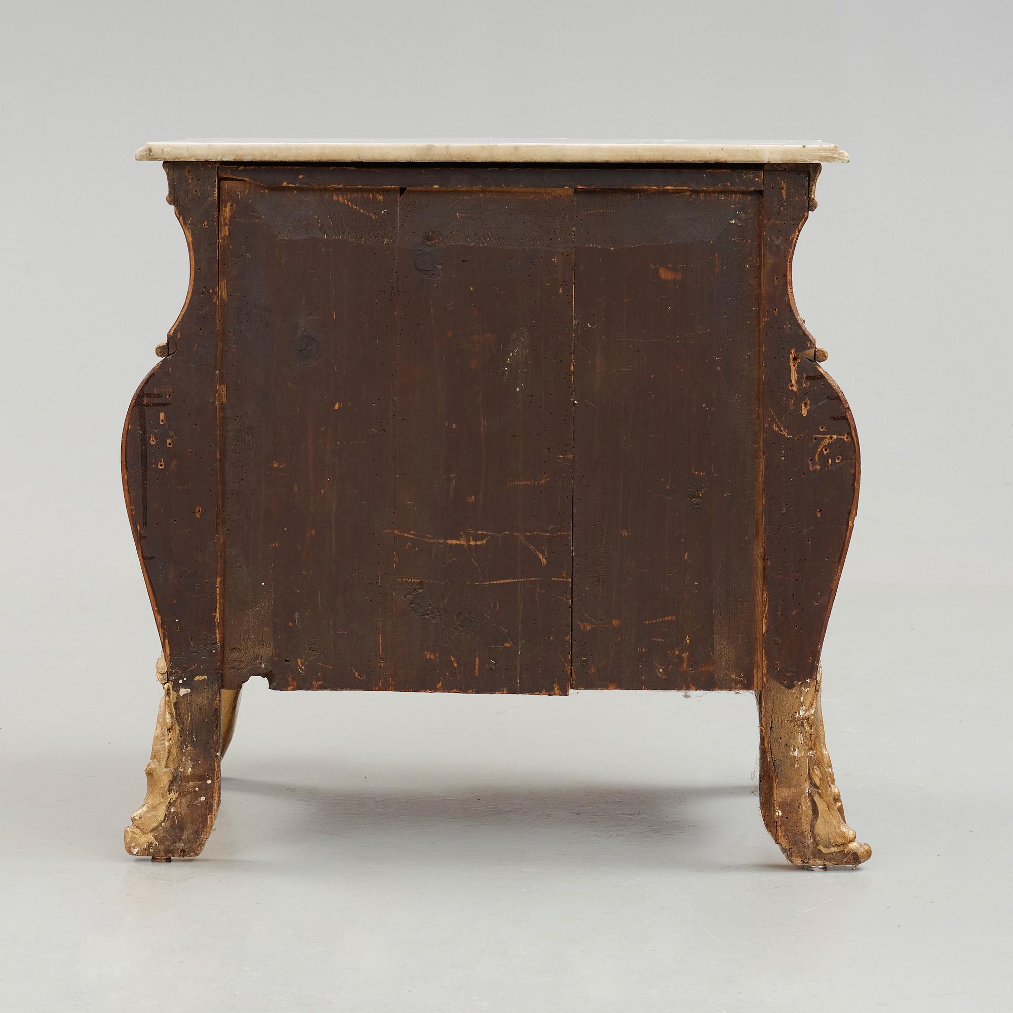 BYRÅ,  av Mathias Ortmann (ca.1692–1757), Danmark, 1700-talets mitt. Rokoko.