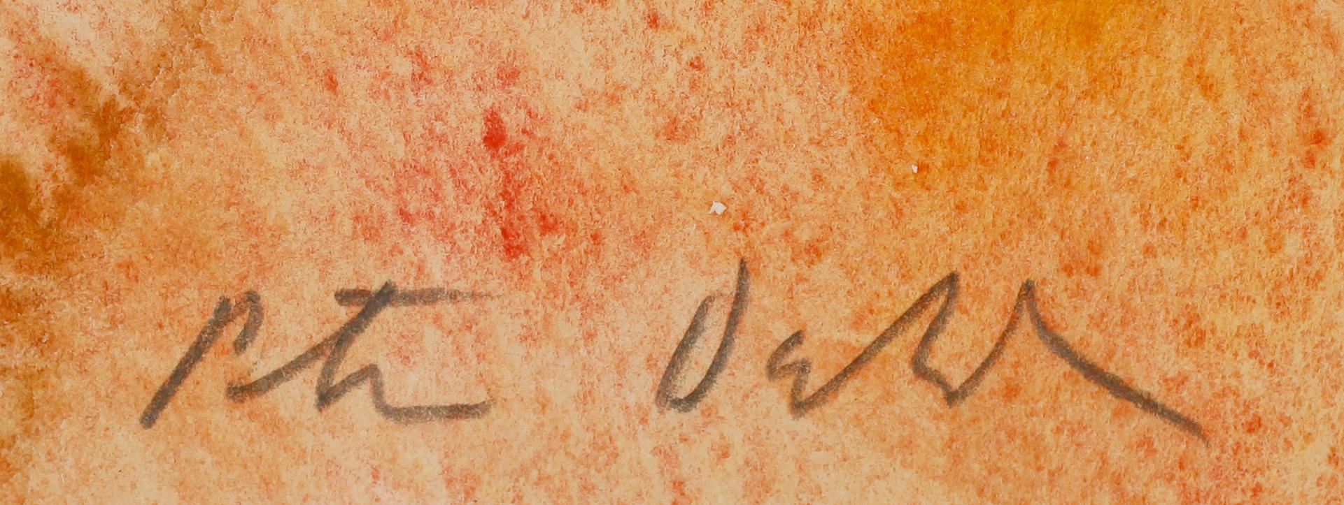 PETER DAHL, akvarell, signerad.