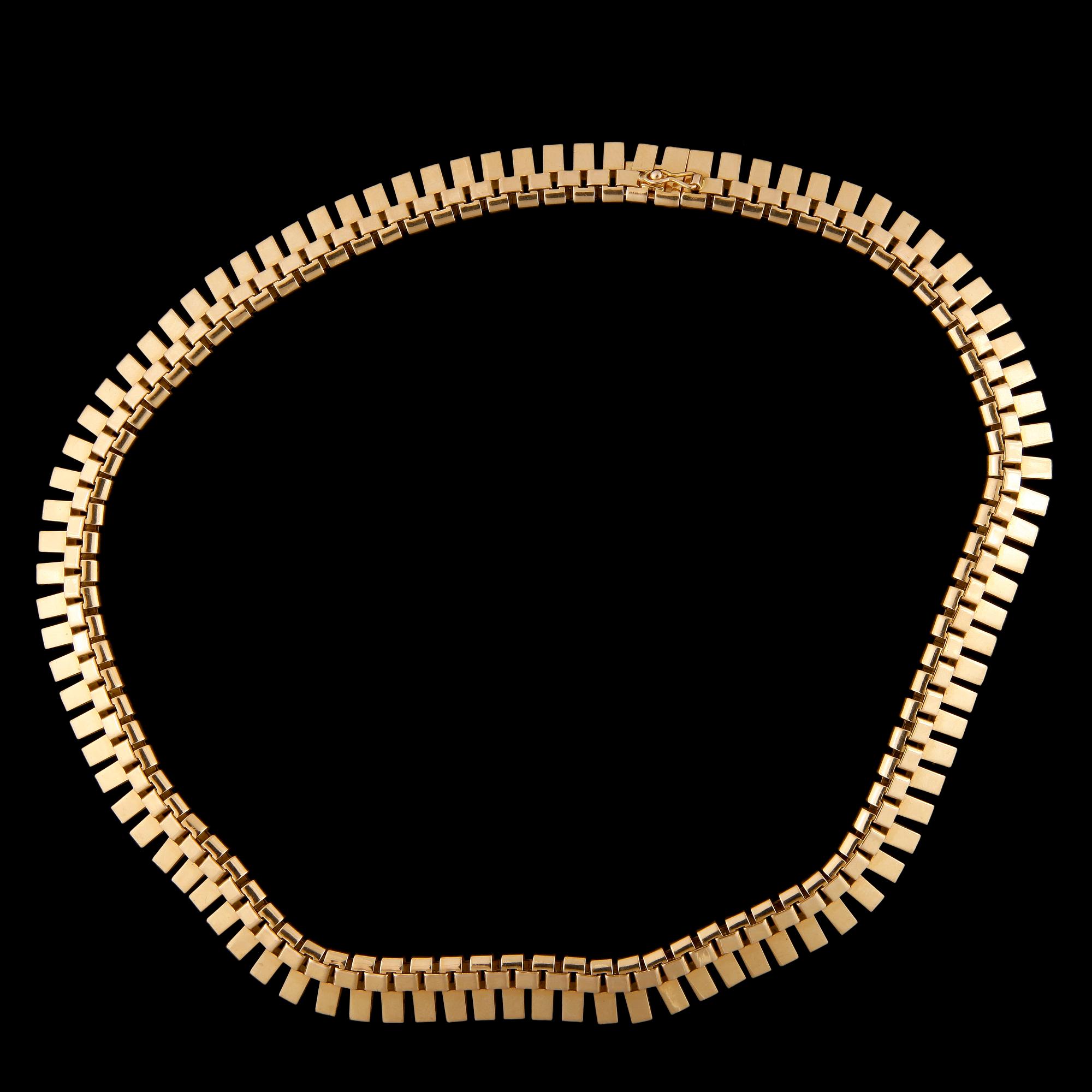 COLLIER, guld 18K, Frankrike 1900-tal. Vikt ca 46 gram.