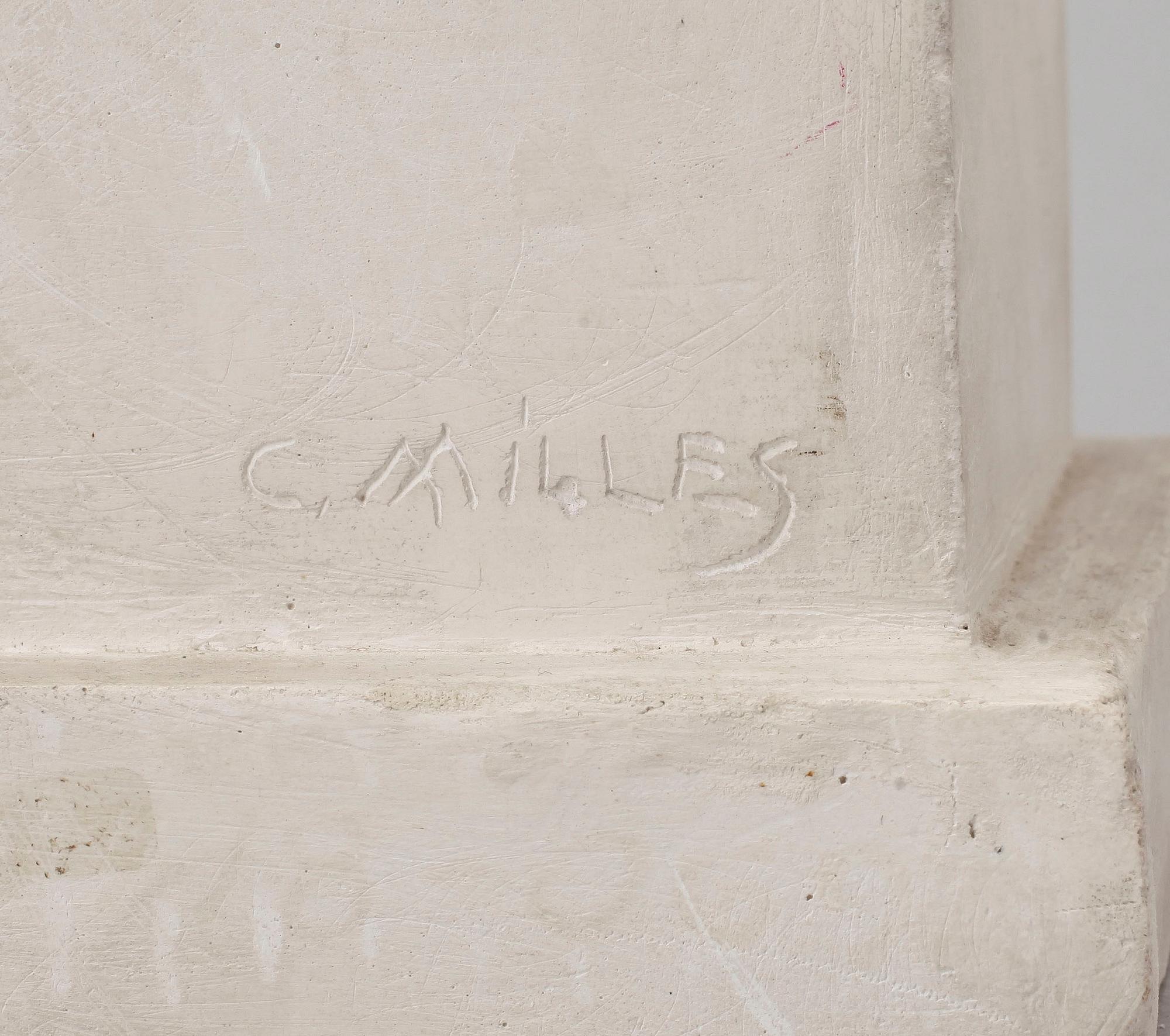 CARL MILLES, Skulptur, gips. Signerad.
