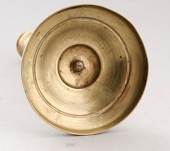 LJUSSTAKE, brons, empire, tidigt 1800-tal.