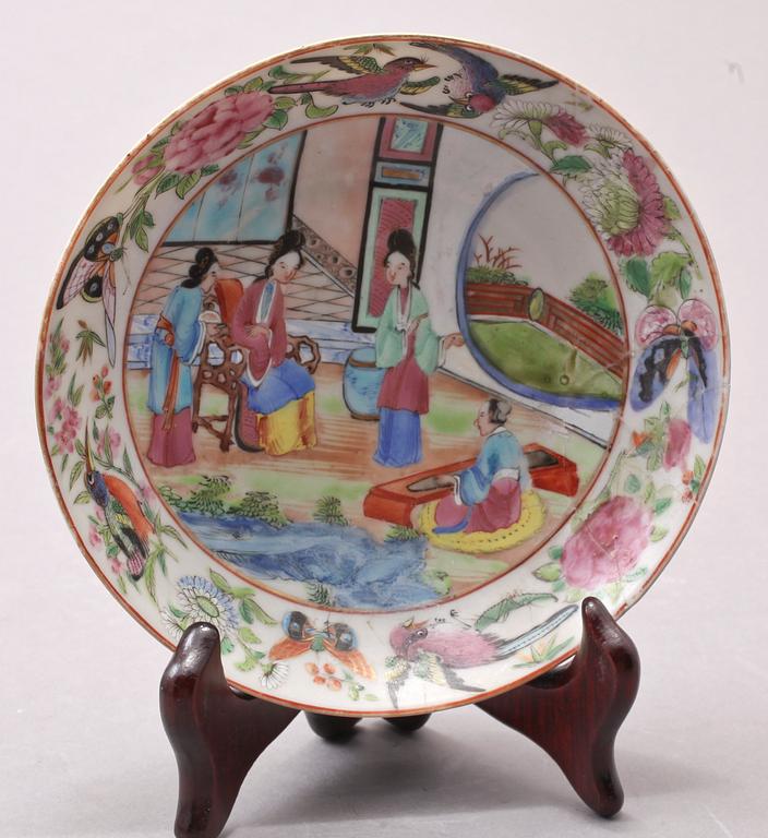 PARTI PORSLIN, 6 delar, Kina, Kanton, 1800-tal.