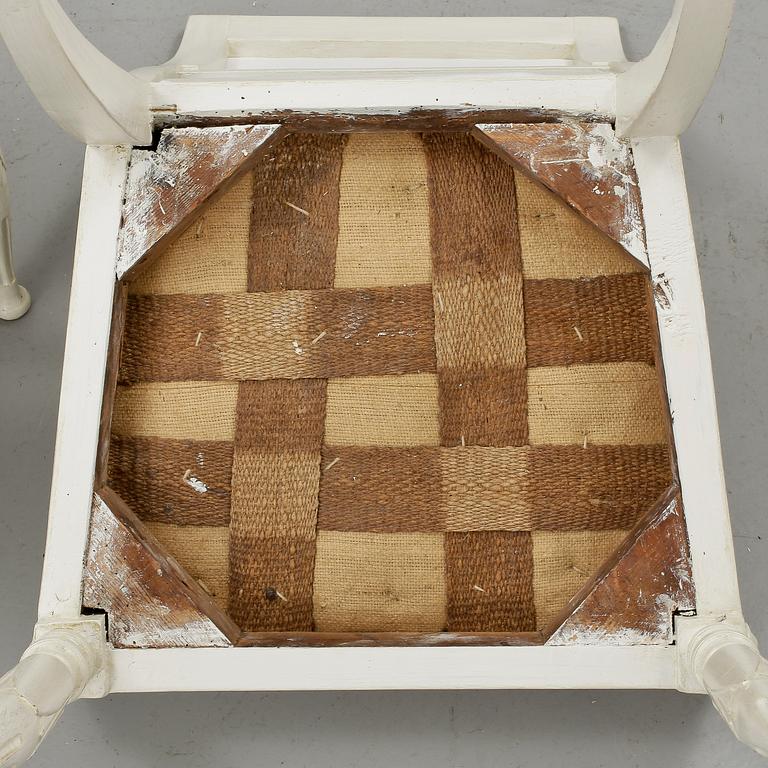 STOLAR, ett par, sengustavianska, omkring 1800.