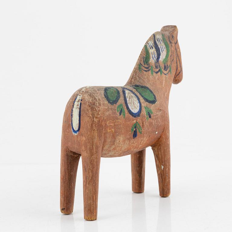 A 'Dala' horse, carved wood, early 20th century.