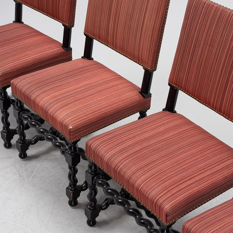 A set of four Baroque style chairs, 20th Century.