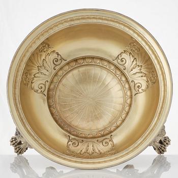 A German 20th century parcel-gilt silver thureen.