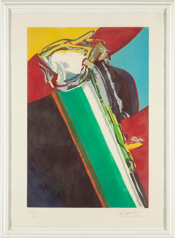 JOHN CHAMBERLAIN, etning, akvatint, 2 st, signerade 28/48.