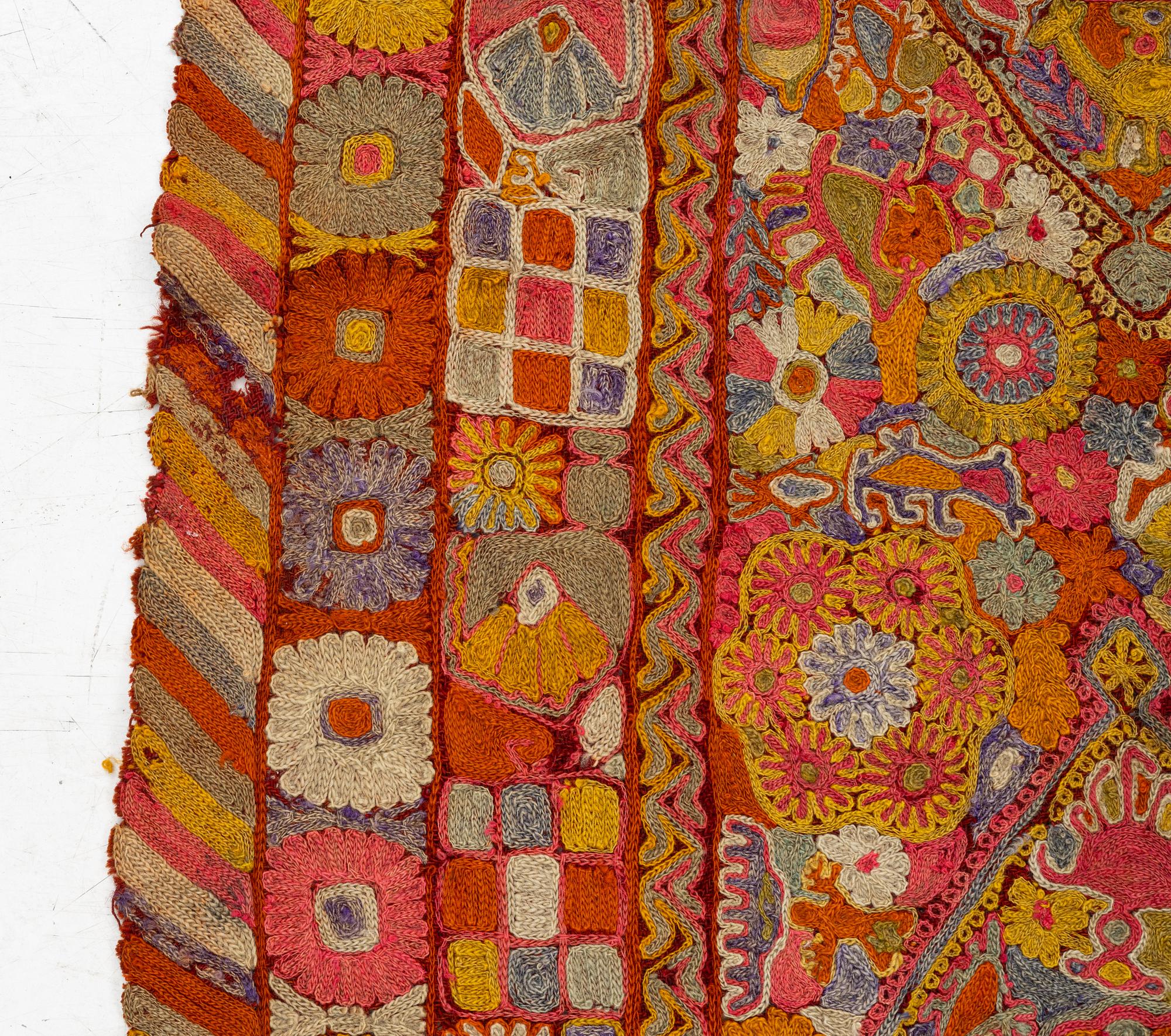A semi-antique embroided textile, nomads, Iraq, c. 240 x 152 cm.