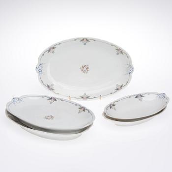 MATSERVIS, ca 64 delar, porslin, Weimar, Tyskland tidigt 1900-tal.