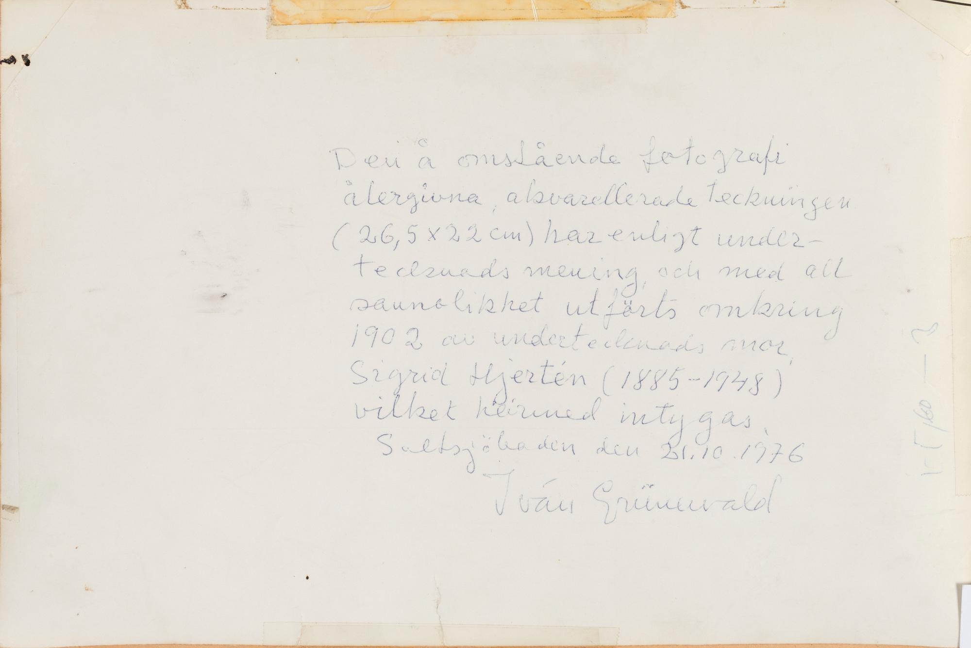 Sigrid Hjertén, akvarell på papper, signerad SH.