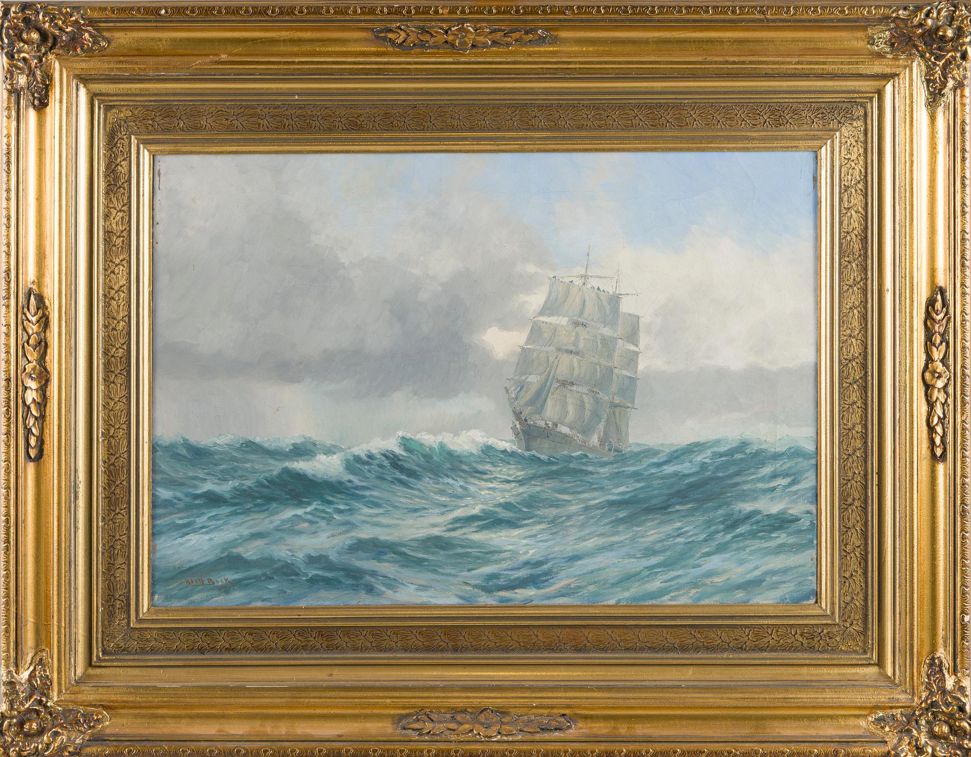 Adolf Bock, Ship at Sea.