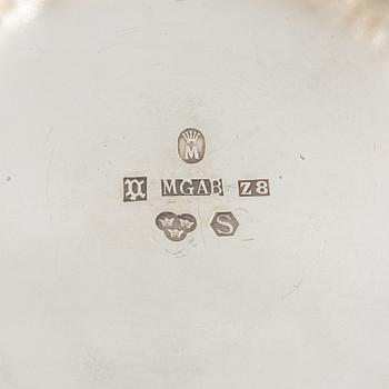 Bägare 2 st, samt skål, silver, bl a Bransch Oscar L Olausson, Stockholm 1966.