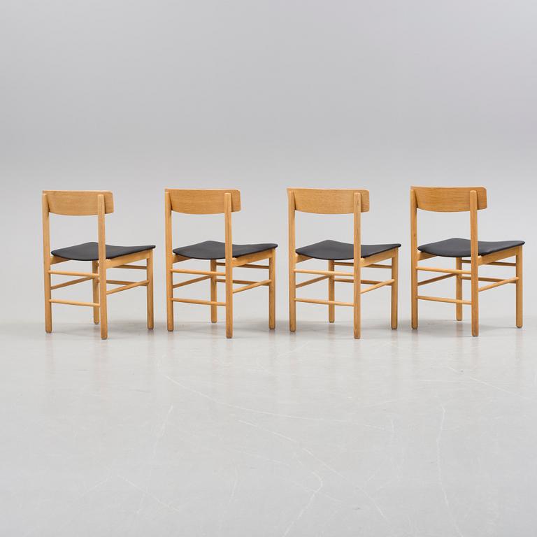 STOLAR, 4 st, Farstrup Stolefabrik, Danmark, 50/60-tal, varav två brännmärkta undertill.