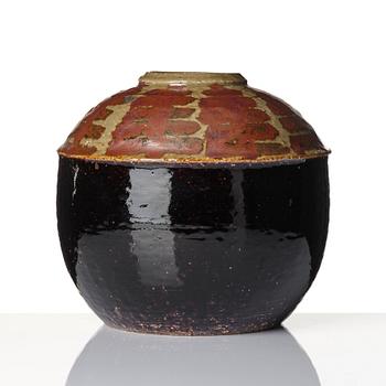 Hertha Bengtson, vase, unique, stoneware, Rörstrand Atelier, 1964.