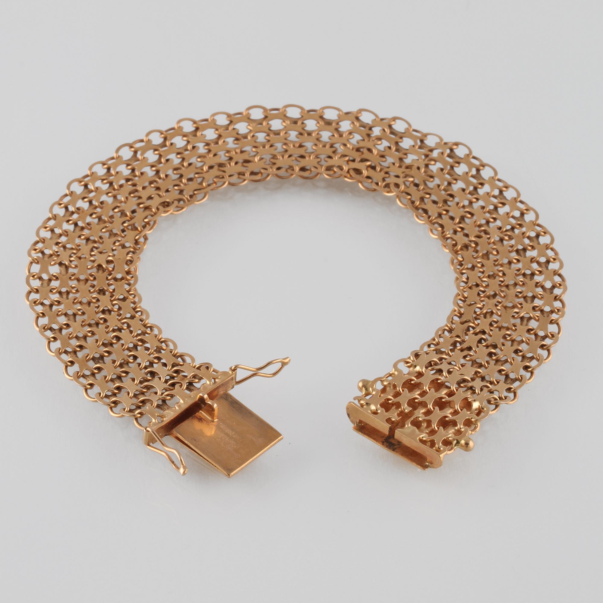 ARMLÄNK, 18K guld, Stockholms ädelsmide, 1964. Vikt 16,1 gram.