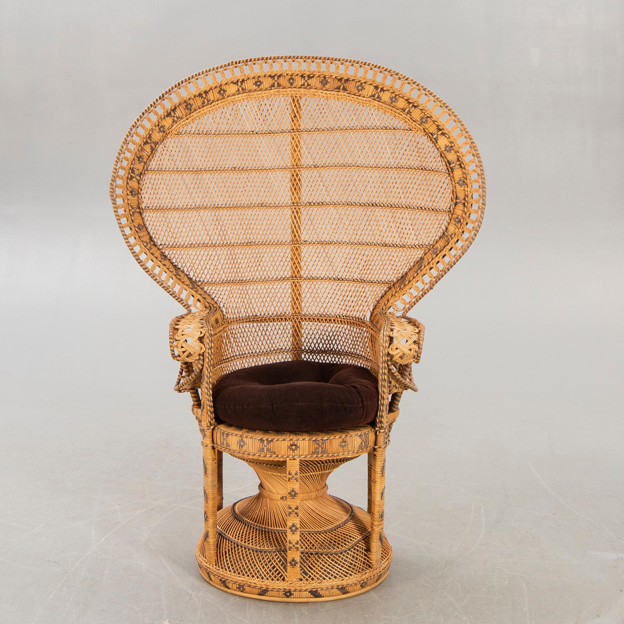Peacock chair / rattan armchair, 1970s.