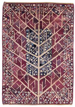 203. Barbro Nilsson, A CARPET, "Katarina/Livets träd", knotted pile, ca 224 x 157 cm, signed AB MMF BN.