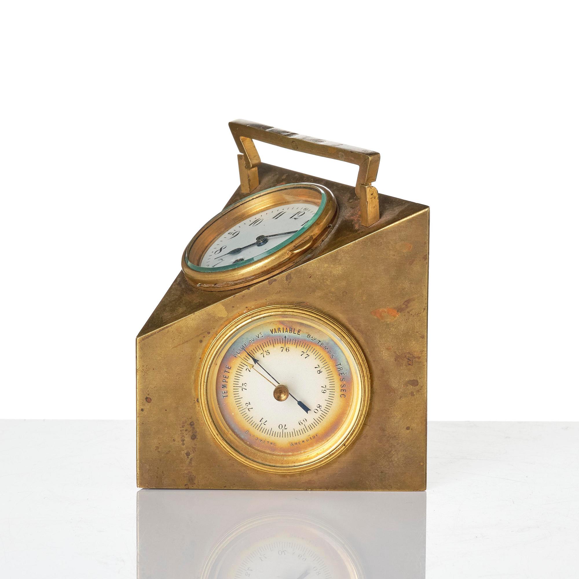 Reseur med barometer och termometer, Frankrike, 1900-talets början.