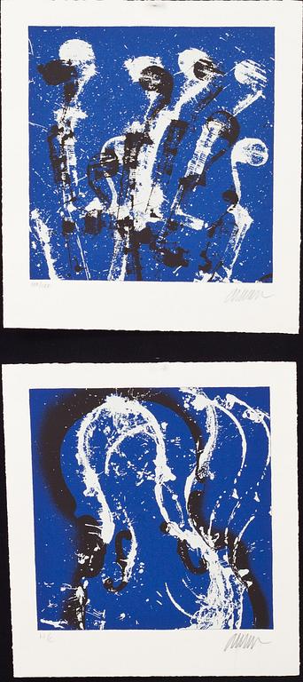 FERNANDEZ ARMAN, 2 st. Färglitografier, signerade och numrerade HC resp 100/150.