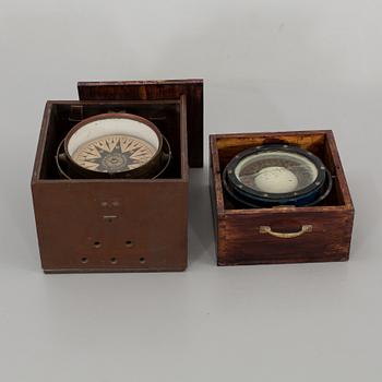 Two 20th century compasses.