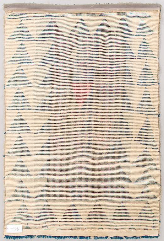 Laila Karttunen, rya, modell för Wetterhoff. Ca  160 x 107 cm.