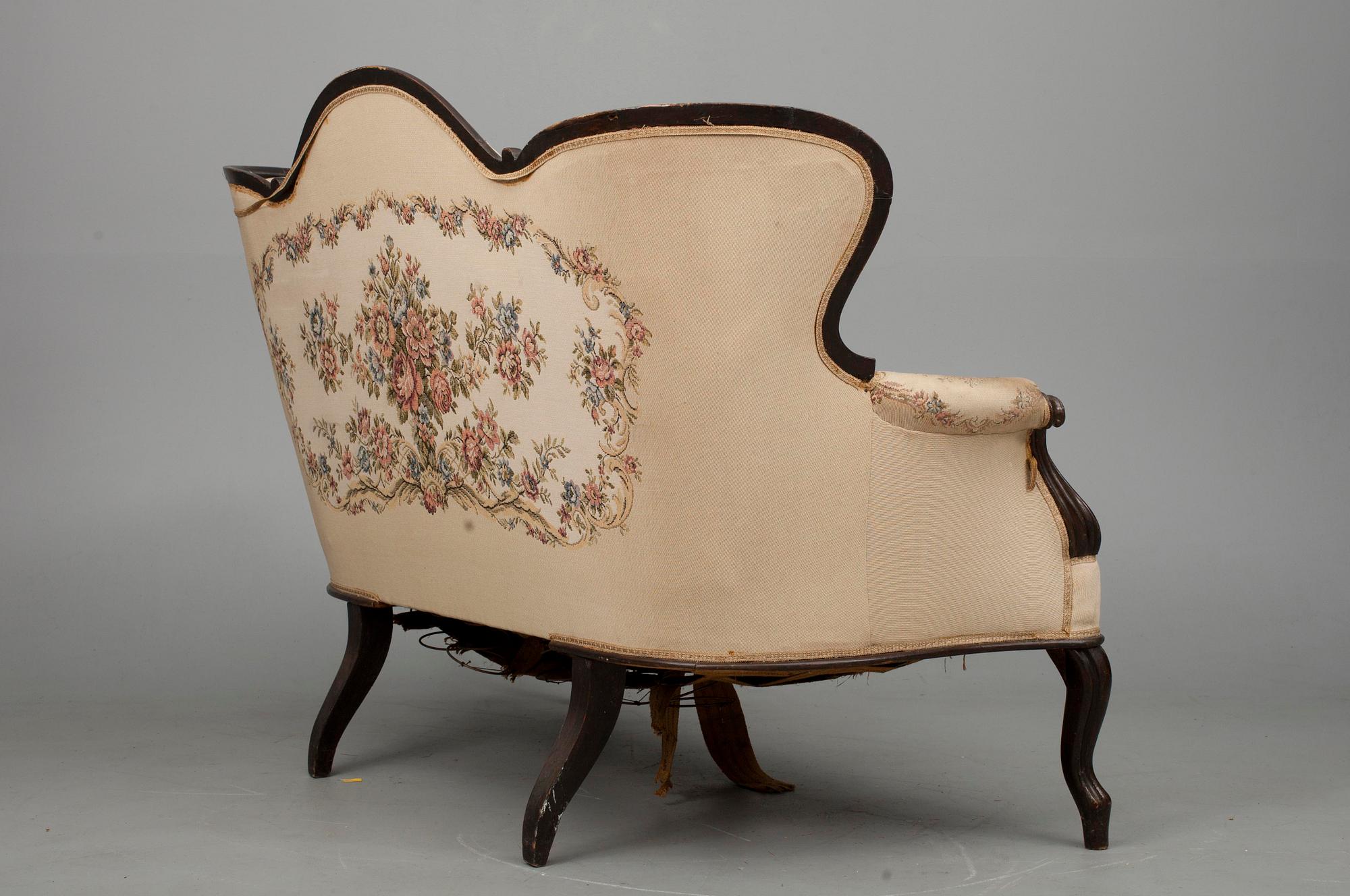 SOFFA, rokokostil, 1800-talets slut.
