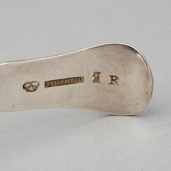PARTI SILVER, 15 delar. Bl a Carl Nyström, Stockholm 1853, Tot ca 350 g.