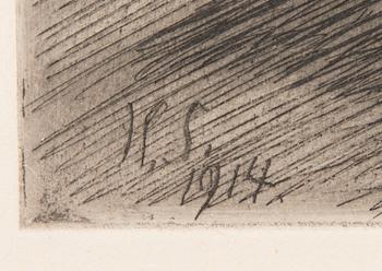 HUGO SIMBERG, etching, signed in the plate 1914.