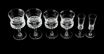 SERVISDELAR, 18 st (6+6+6), glas, "Silvia", Ingeborg Lundin, Orrefors.