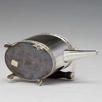 A Swedish Gustavian silver tea-pot, mark of Magnus Ljungqvist, Kristianstad 1796.