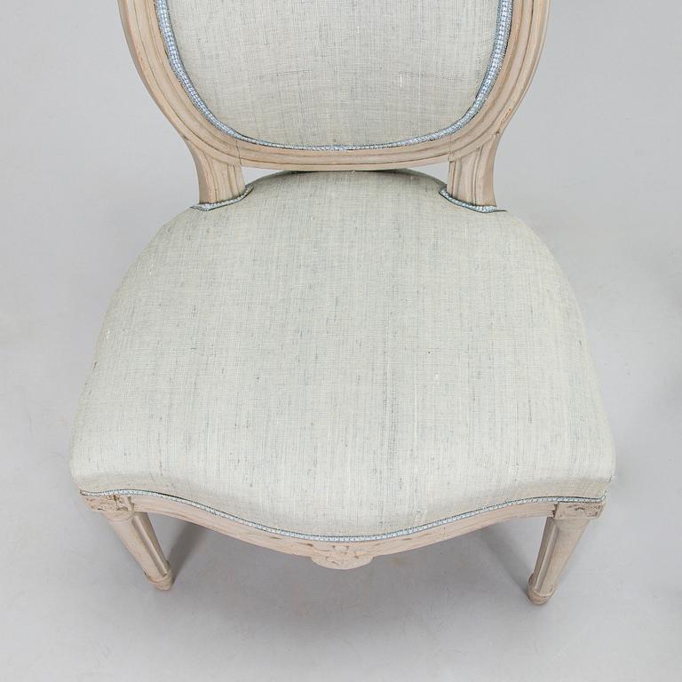 A pair of Gusatavian chairs, Sweden late 18th-century.