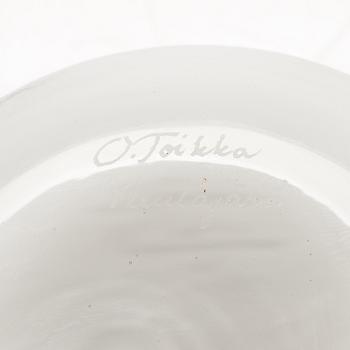 Oiva Toikka, glasfågel, signerad O. Toikka Nuutajärvi.