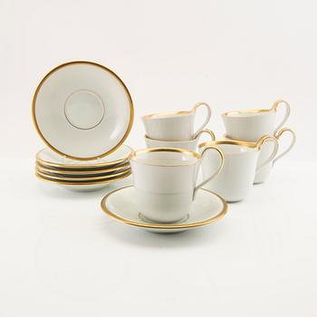 Cup and saucer set of 6 Bing & Grondahl porcelain.