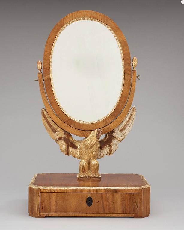 A Swedish Empire table mirror, 19th Century.