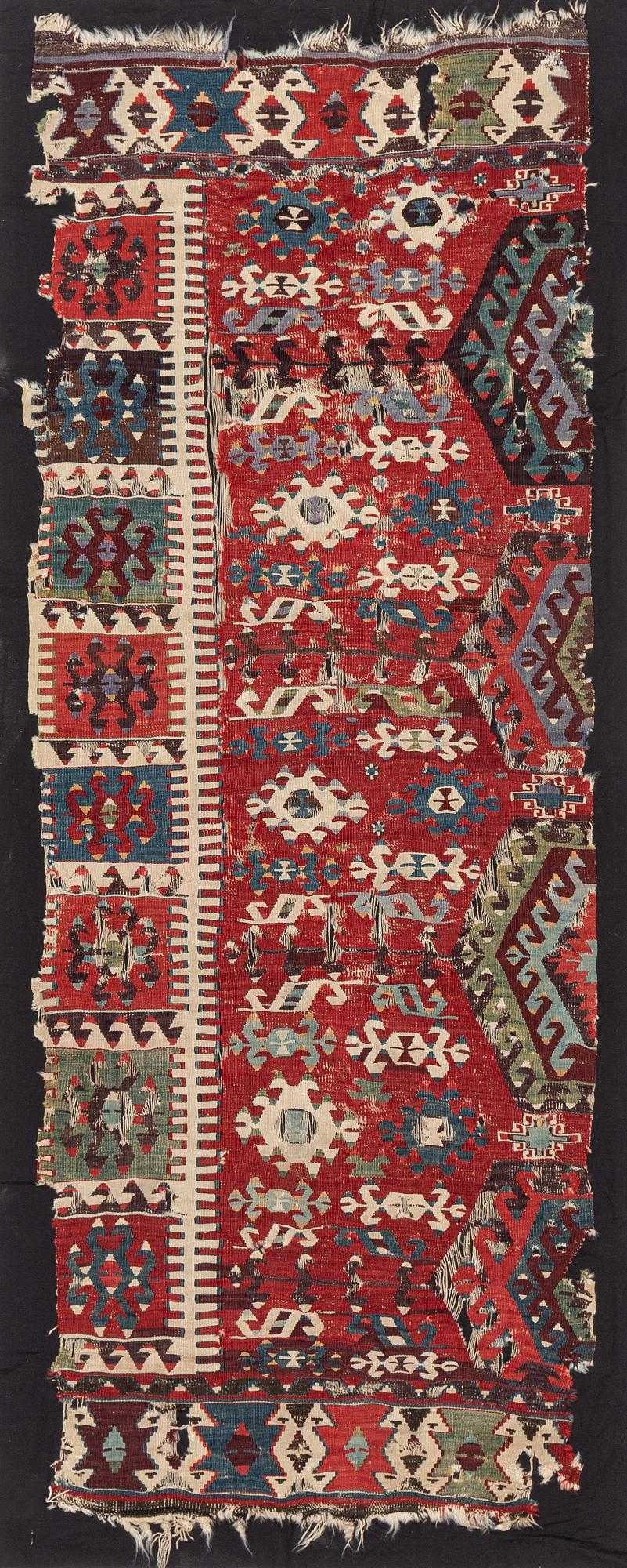 Kelim fragment, West Anatolia, c. 223 x 86 cm.