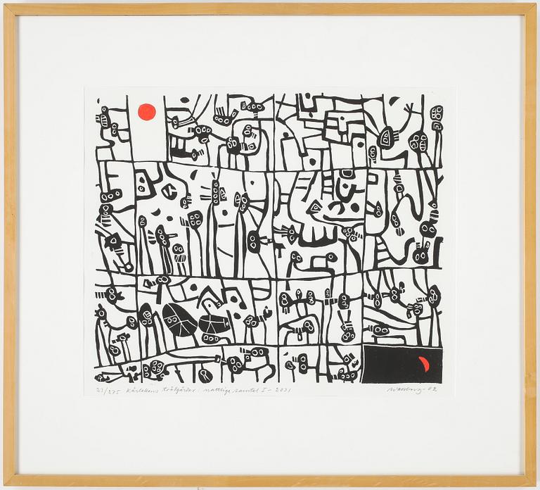 BENGT WALLBERG, serigrafi, signerad och numrerad 23/275. Daterad -02.