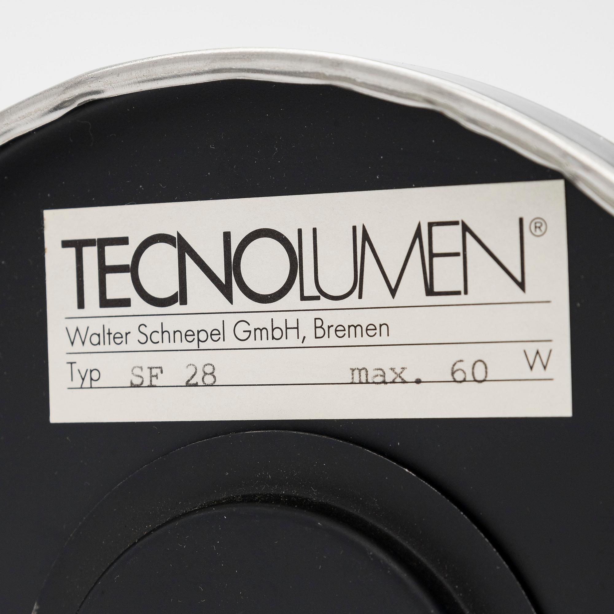 Walter Schnepel, bordslampor, ett par, "SF 28", Tecnolumen, Tyskland, sent 1900-tal.
