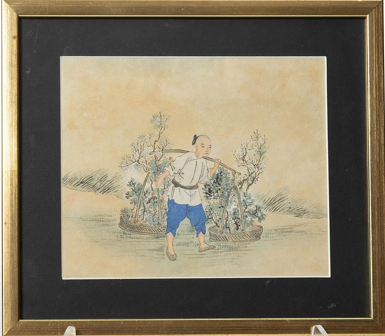 Unidentifed artist, 37 watercolours, China, 20th century.