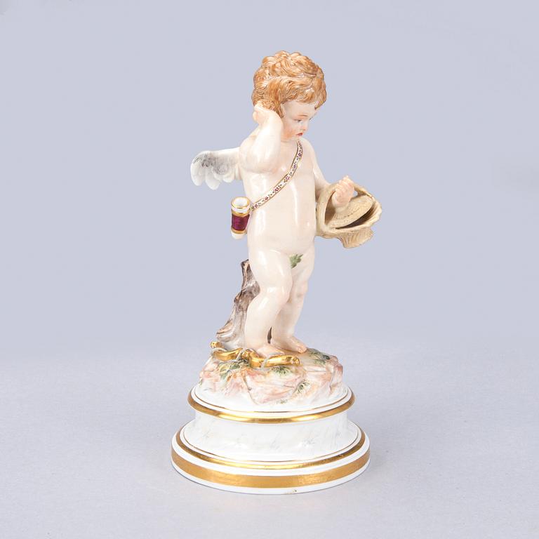 FIGURIN, porslin, Meissen, 1800-tal.