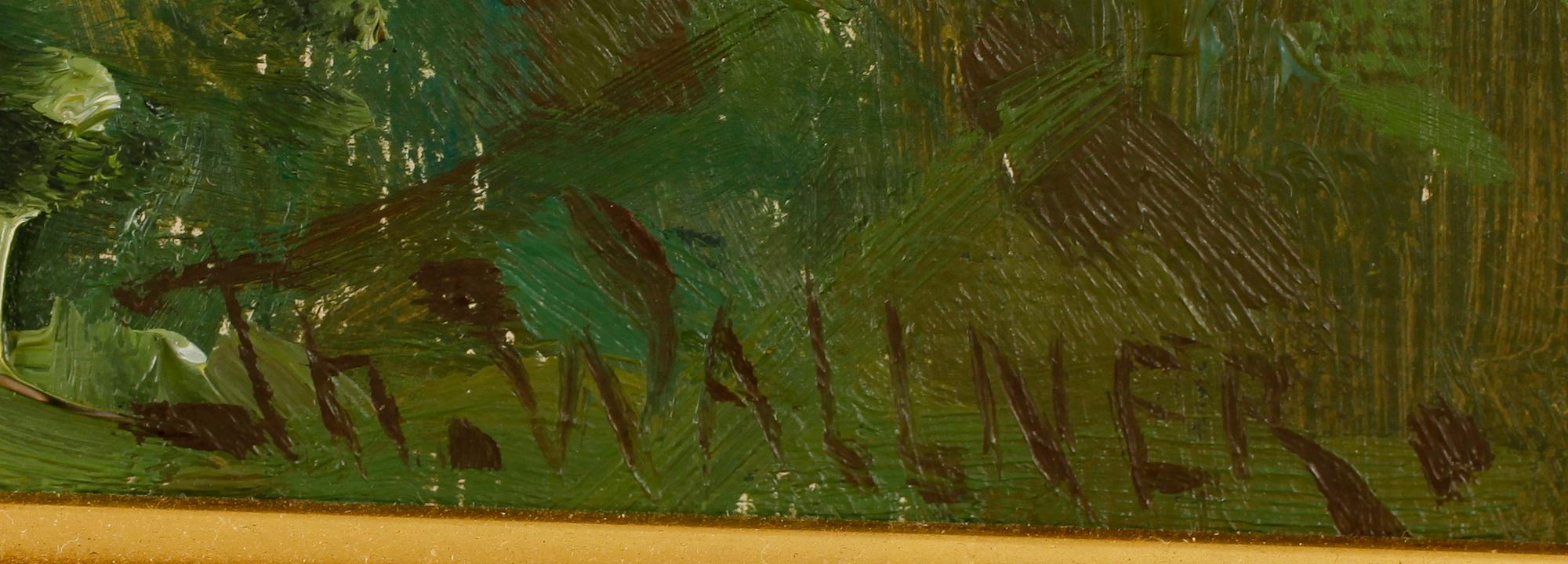 THURE WALLNER, olja på pannå, signerad.