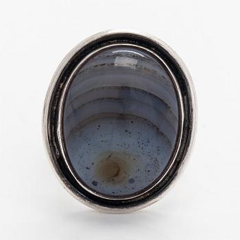 Saara Hopea, ring, silver, Ossian Hopea, Borgå 1978.