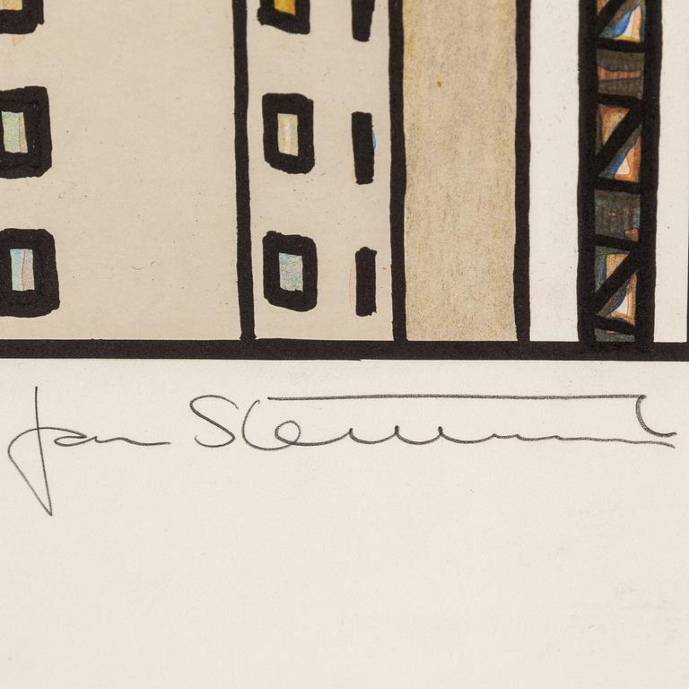 JAN STENMARK, färglitografi, signerad 105/190.