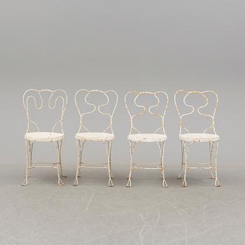 TRÄDGÅRDSSTOLAR, 4 st, 1900-talets mitt.