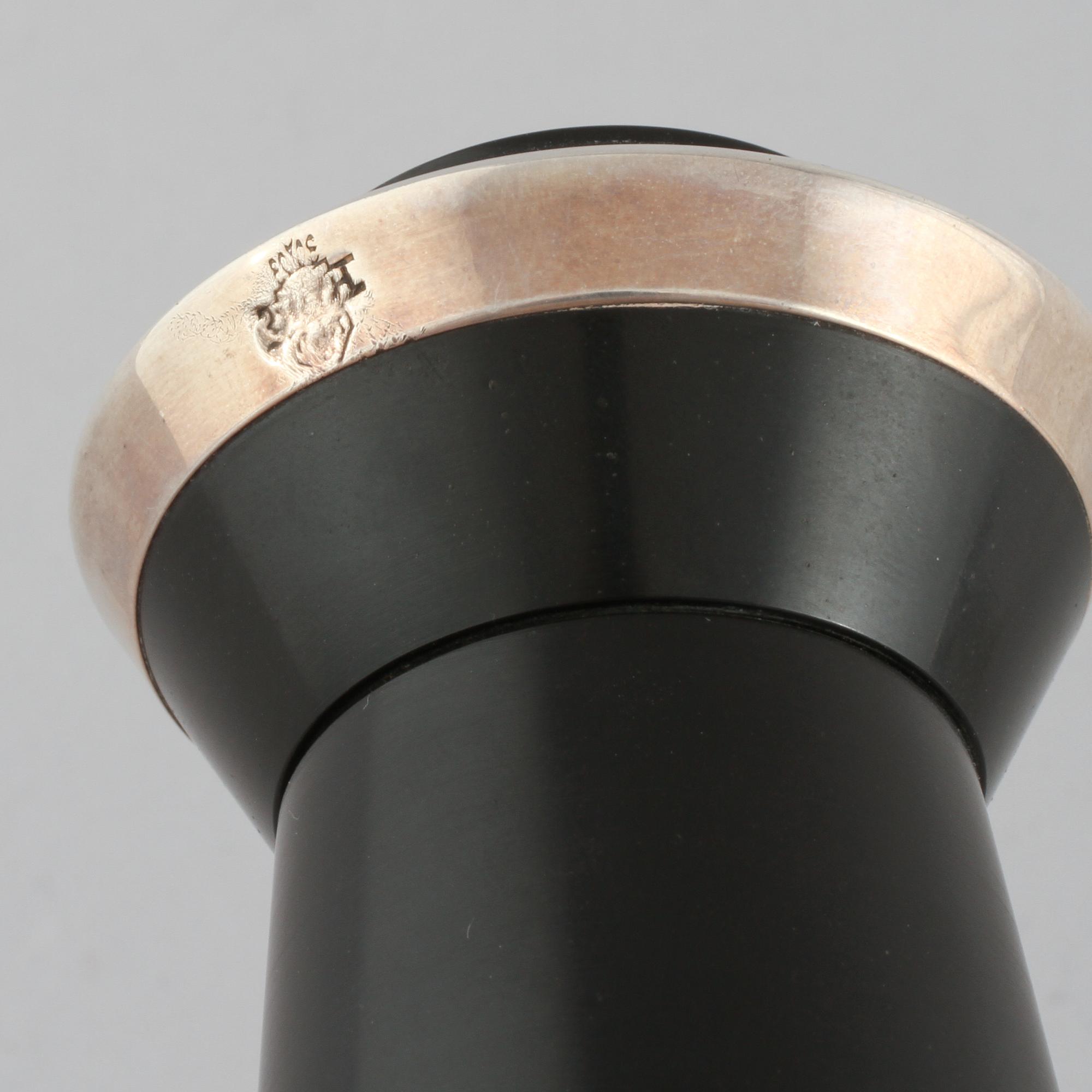 SALTSTRÖARE och PEPPARKVARN, silver och backelit, Svend Toxvaerd, Köpenhamn, 1900-tal.