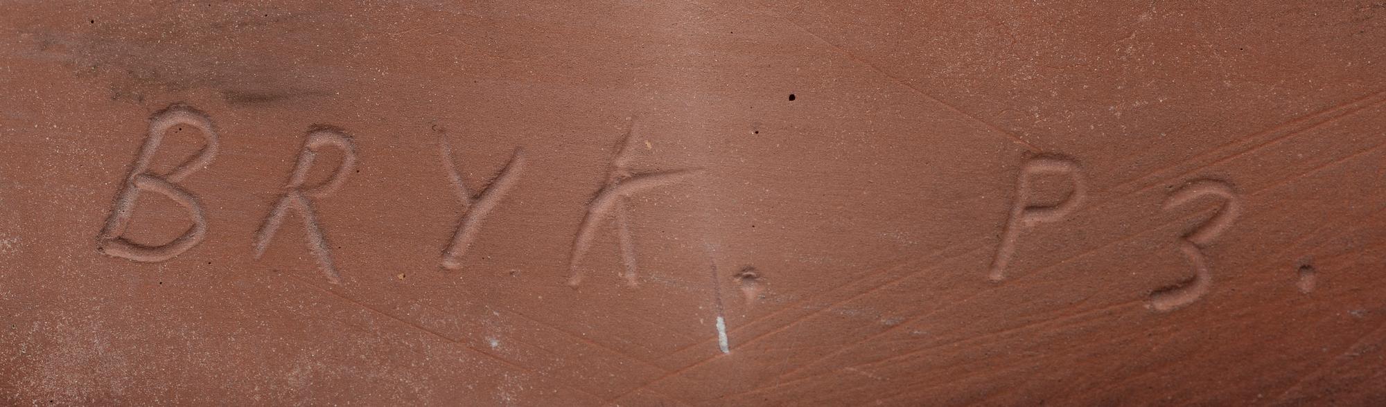 RUT BRYK, KERAMIKRELIEF. Sign. Bryk, P3 Arabia. Sent 1950-tal.