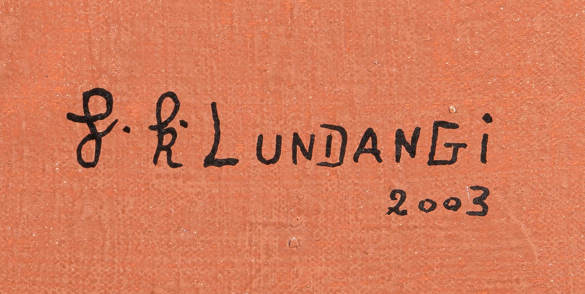 FRANCK LUNDANGI, blandteknik, signerad och daterad 2003.