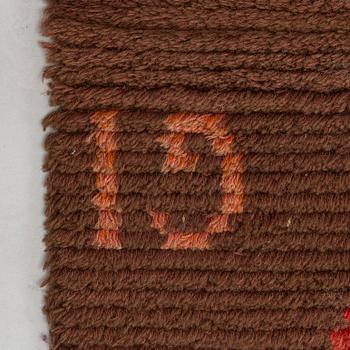 Ingegerd Eklund, a finnish longpile ryijy-rug, model for Friends of Finnish Handicraft. Designed 1912. Ca. 230 x 130 cm.